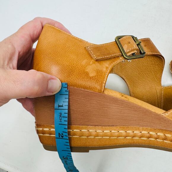 Antelope Tan Suede Wedge Sandals - Picture 14 of 15